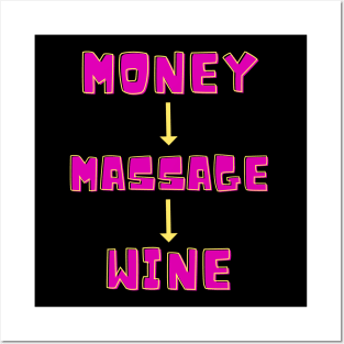 Valentine's Ingredients: Money, Massage, Wine Posters and Art